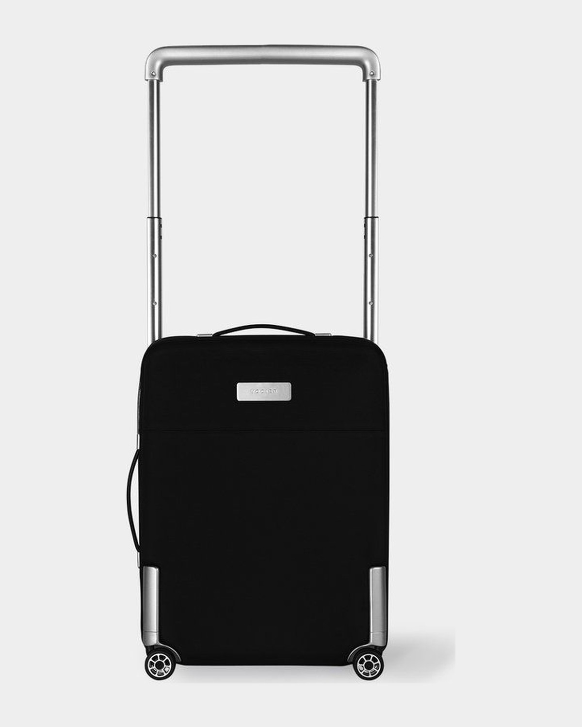 VOCIER Avant four-wheel carry-on in black with wide aluminum handle