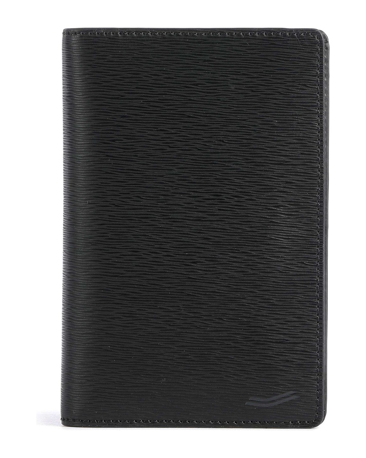 VOCIER leather card holder in black textured leather