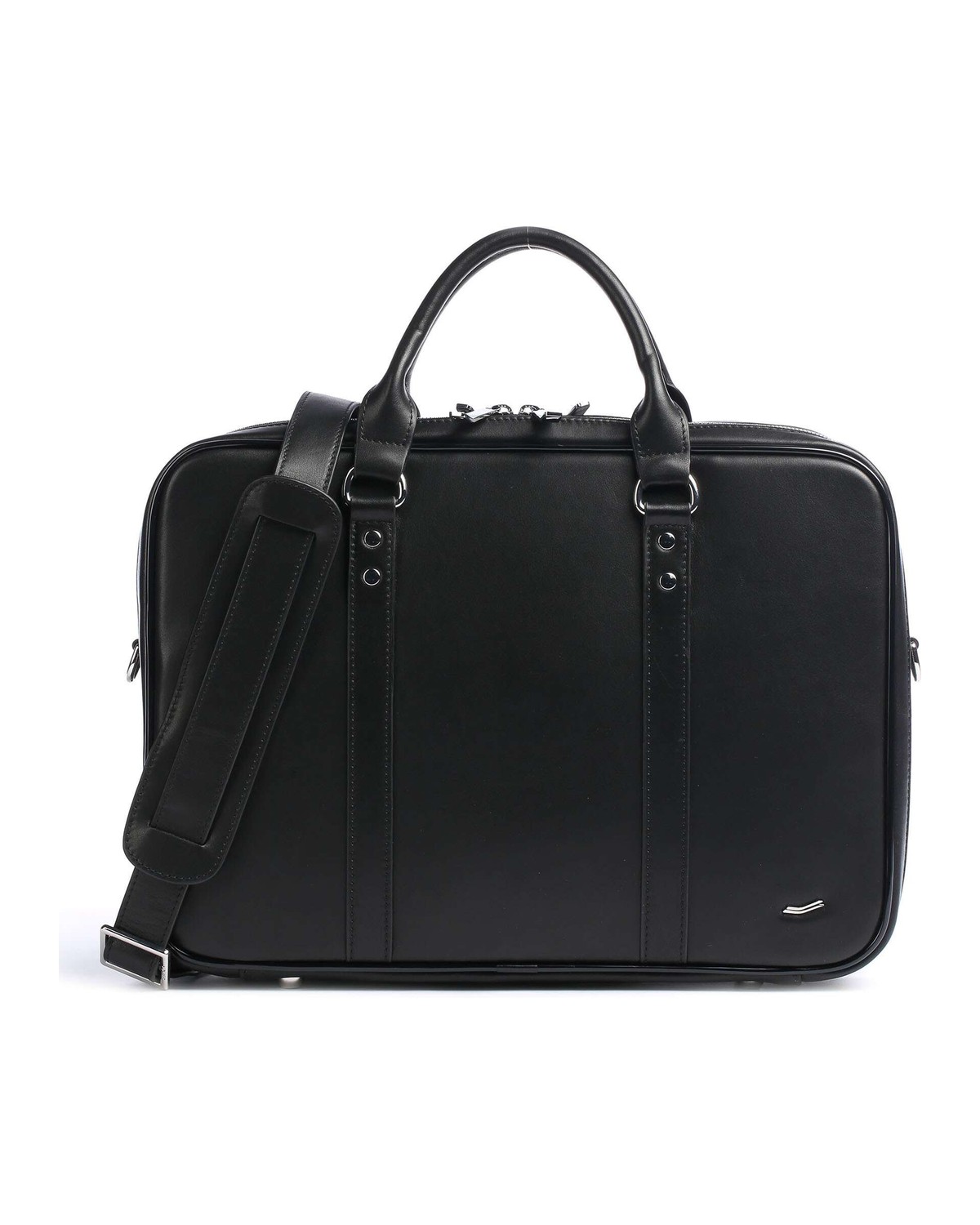 VOCIER Legacy F26 double briefcase in black leather